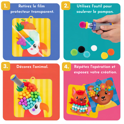 Kit Créa Pompons Magiques™ Jeux Montessori
