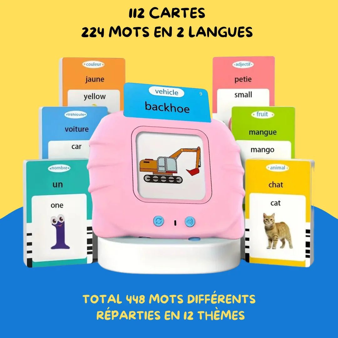 VOCABOX | LECTEUR DE CARTES ÉDUCATIF Français - Anglais - Jeux Montessori